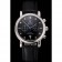 Omega Seamaster cronografo vintage quadrante nero con diamanti ora segni cassa in acciaio inossidabile cinturino in pelle nera
