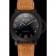 Svizzero Panerai Luminor GMT Carbotech quadrante nero cinturino in pelle marrone cassa nera