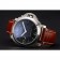 Panerai Luminor Marina 1950 quadrante nero cassa in acciaio spazzolato cinturino in pelle marrone chiaro