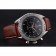 Omega Speedmaster quadrante nero cassa in acciaio inossidabile cinturino in pelle marrone 622806