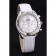 Omega Speedmaster cronografo quadrante bianco cinturino in pelle bianca 622452