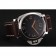 Svizzero Panerai Luminor quadrante nero cassa in acciaio inossidabile cinturino in pelle marrone 1453854