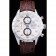 Tag Heuer Swiss Carrera Lunetta Tachimetrica Cinturino in Pelle Marrone Scuro Quadrante Bianco