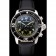 Swiss Blancpain Fifty Fathoms Flyback Cronografo quadrante in fibra di carbonio Cassa in acciaio inossidabile Cinturino in pelle nera