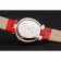 Omega orologio da donna quadrante rosa cassa in oro con diamanti cinturino in pelle rossa 622831