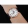 Omega De Ville Moonphase quadrante bianco Bracciale in pelle nera cassa in oro rosa 1454227