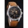 Bell e Ross BR126 Flyback quadrante nero Cassa argento numeri d'oro Cinturino in pelle scamosciata marrone