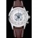 Breitling Transocean Chronograph Unitime Quadrante Bianco Cassa in Acciaio Inossidabile Bracciale in Pelle Marrone-622244