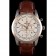 Breitling Transocean Quadrante Bianco Cinturino in Pelle Marrone Chiaro Lunetta in Oro Rosa