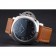 Panerai Radiomir cassa in acciaio inossidabile spazzolato quadrante nero cinturino in pelle marrone