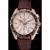 Bracciale Omega Seamaster Aqua Terra Chrono GMT quadrante avorio in pelle marrone 622534