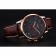 Longines ruota a colonne quadrante nero cassa bicolore cinturino in pelle marrone