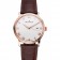 Blancpain Villeret ultra sottile quadrante bianco scanalato numeri in oro cassa in oro rosa cinturino in pelle marrone