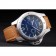 Panerai Luminor spazzolato cassa in acciaio inossidabile quadrante blu cinturino in pelle marrone