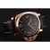 Svizzero Panerai Luminor quadrante nero cassa in oro rosa cinturino in pelle marrone 1453842