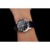 Omega cronografo quadrante nero cassa in acciaio inossidabile cinturino in pelle blu