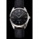 Omega Tresor Master Co-Axial quadrante nero cassa in acciaio inossidabile cinturino in pelle nera