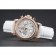 Omega Speedmaster cronografo quadrante bianco cassa in oro con diamanti Bracciale in pelle bianca 622455