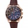 Omega Seamaster Aqua Terra Chrono GMT quadrante grigio teak Bracciale in pelle marrone 622536