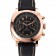 Swiss Panerai Radiomir 1940 cronografo quadrante nero cassa in oro rosa cinturino in pelle nera