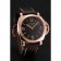 Svizzero Panerai Luminor quadrante nero cassa in oro rosa cinturino in pelle marrone 1453842