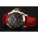 Svizzero Panerai Luminor Marina quadrante nero cinturino in pelle rossa cassa in oro rosa