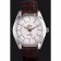 Omega Seamaster lunetta argento con quadrante bianco e cinturino in pelle marrone 621573