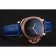 Panerai Radiomir quadrante nero con diamanti lunetta cassa in oro rosa cinturino in pelle blu 1453800