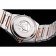 Omega Swiss Constellation Jewelry Cassa in oro rosa Emblema radiale Quadrante marrone 98116