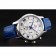 Omega DeVille lunetta argento con quadrante bianco e cinturino in pelle blu 621568