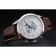 Breitling Transocean Chronograph Unitime Quadrante Bianco Cassa in Acciaio Inossidabile Bracciale in Pelle Marrone-622244