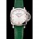 Panerai Radiomir quadrante bianco cassa in acciaio cinturino in pelle verde 1453804
