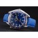 Omega Seamaster Planet Ocean GMT quadrante blu cinturino in pelle blu 622394