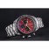 Cinturino in acciaio inossidabile Omega Speedmaster rosso grigio 622054