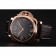Svizzero Panerai Luminor quadrante nero cassa in oro rosa cinturino in pelle marrone 1453842
