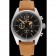 Bell e Ross BR126 Flyback quadrante nero Cassa argento numeri d'oro Cinturino in pelle scamosciata marrone