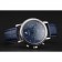 Cronografo Omega Seamaster Vintage quadrante blu cassa in acciaio inossidabile cinturino in pelle blu