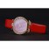 Omega orologio da donna quadrante rosa cassa in oro con diamanti cinturino in pelle rossa 622831