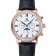 Omega De Ville Moonphase quadrante bianco Bracciale in pelle nera cassa in oro rosa 1454227