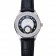 Omega DeVille Prestige quadrante nero cassa di diamanti argento cinturino in pelle nera 1454120