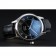 Omega DeVille quadrante nero cassa in acciaio inossidabile cinturino in pelle nera 622829