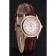 Omega De Ville Prestige signore quadrante bianco cassa in oro rosa cinturino in pelle marrone